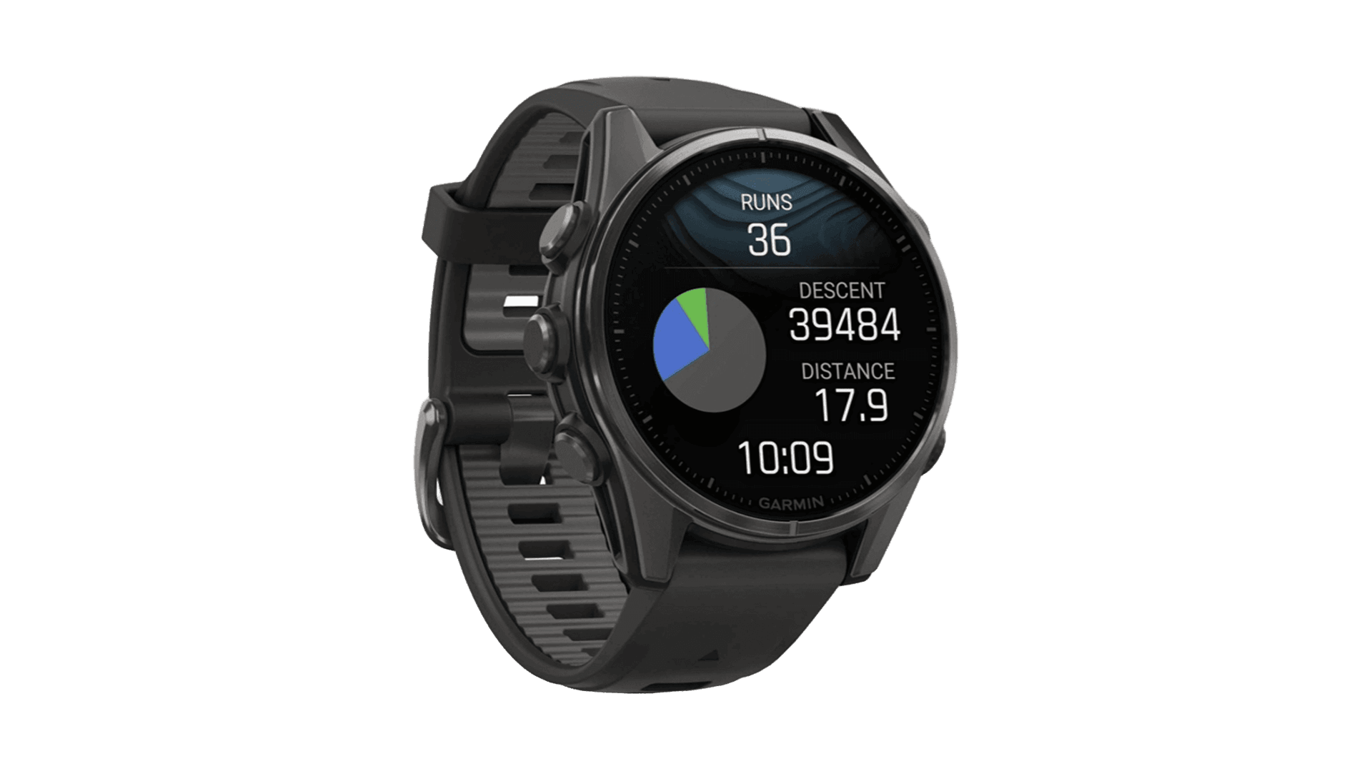 Garmin Fenix 8 43mm Amoled Sapphire Carbon Gray DLC Titanium with Black/Pebble Gray Silicone — фото 2