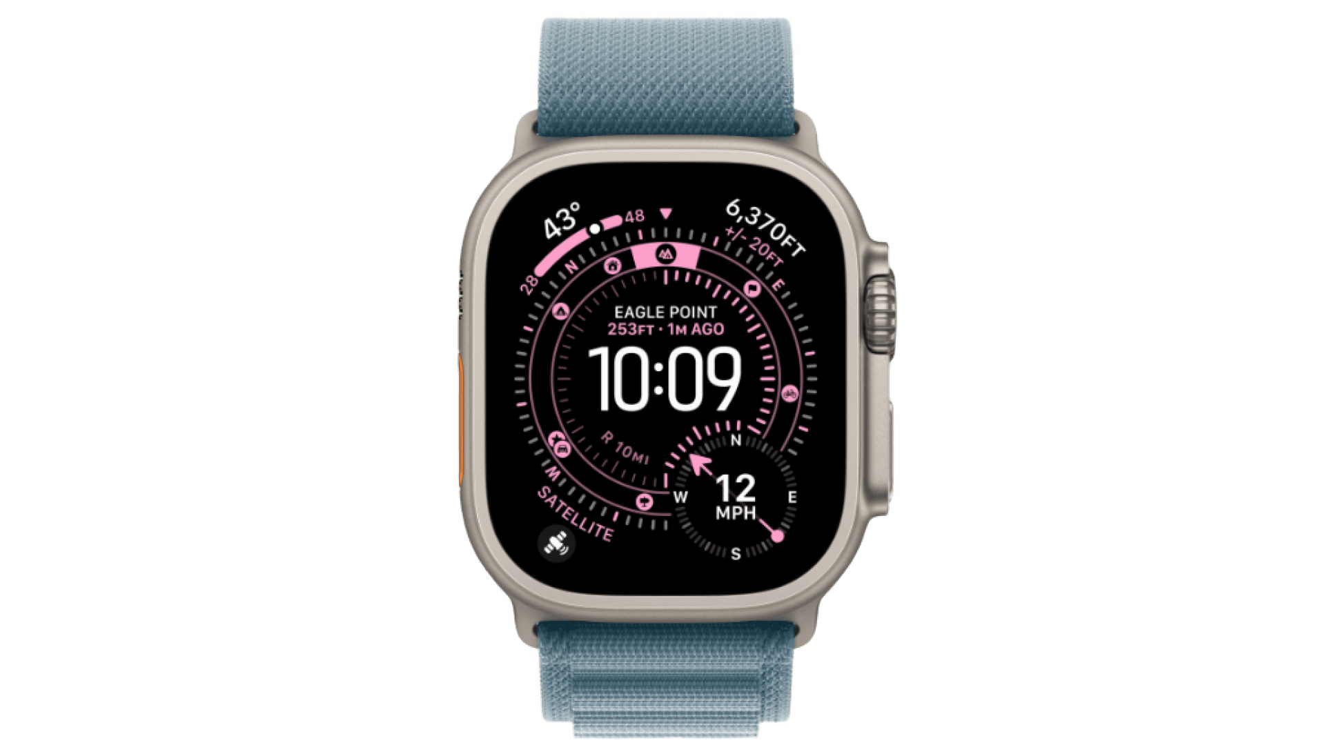 Apple Watch Ultra 3 (2025) GPS + Cellular 49mm, Titanium Case, Alpine Loop (Light Blue) — фото 2