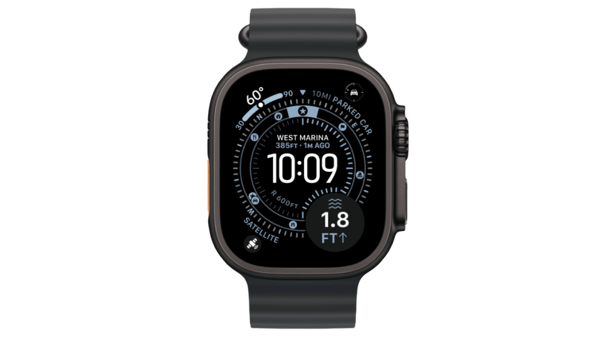 Apple Watch Ultra 3 (2025) GPS + Cellular 49mm, Black Titanium Case, Ocean Band (Black) — фото 2