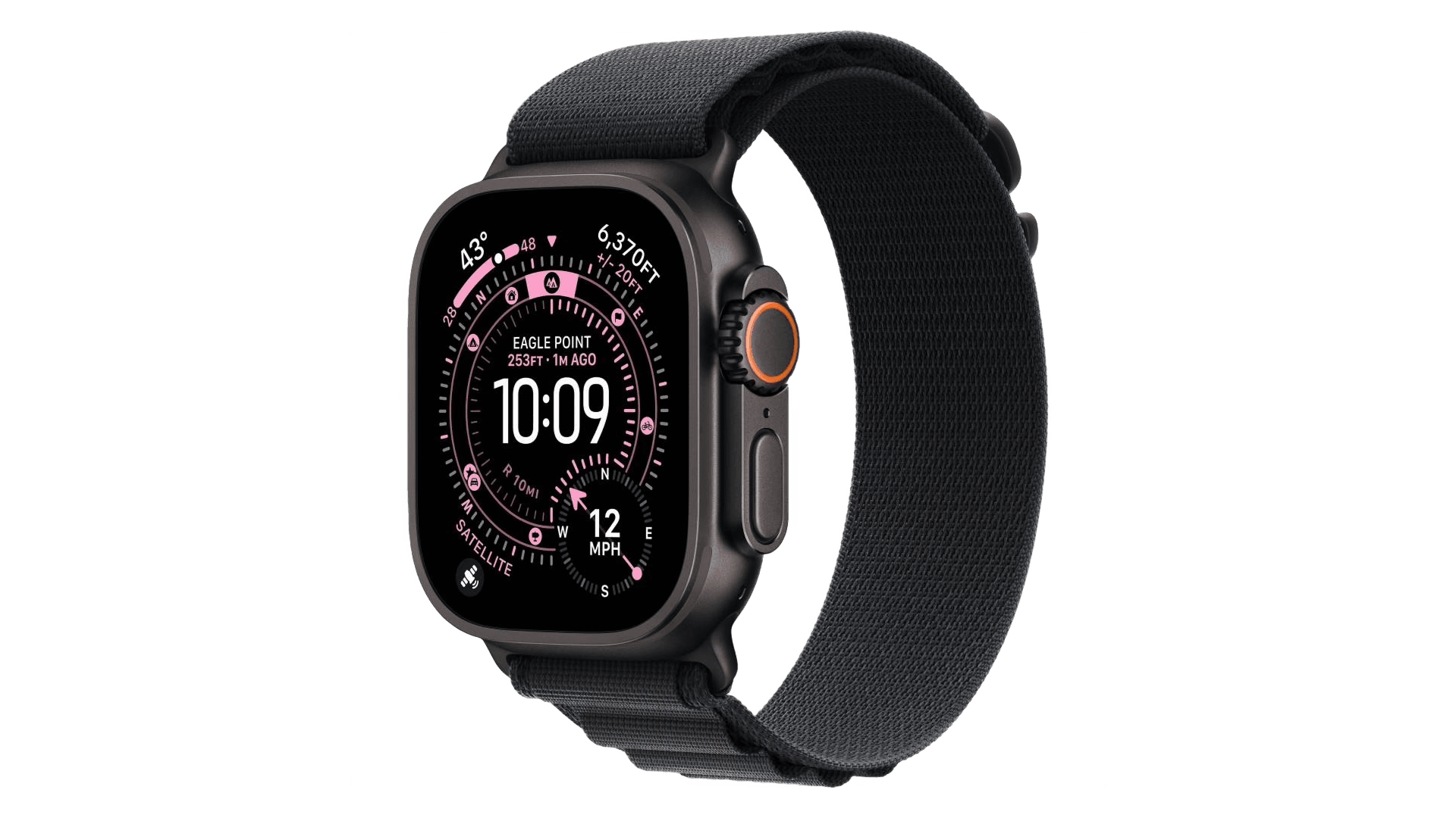 Apple Watch Ultra 3 (2025) GPS + Cellular 49mm, Black Titanium Case, Alpine Loop (Black)