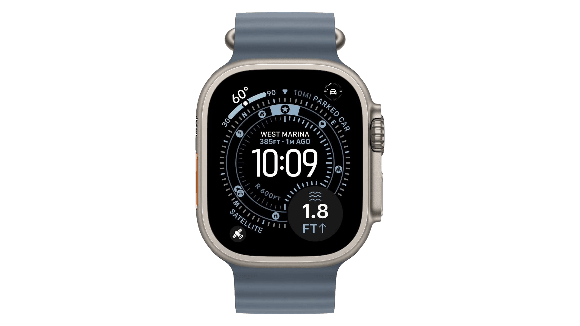 Apple Watch Ultra 3 (2025) GPS + Cellular 49mm, Titanium Case, Ocean Band (Blue) — фото 2