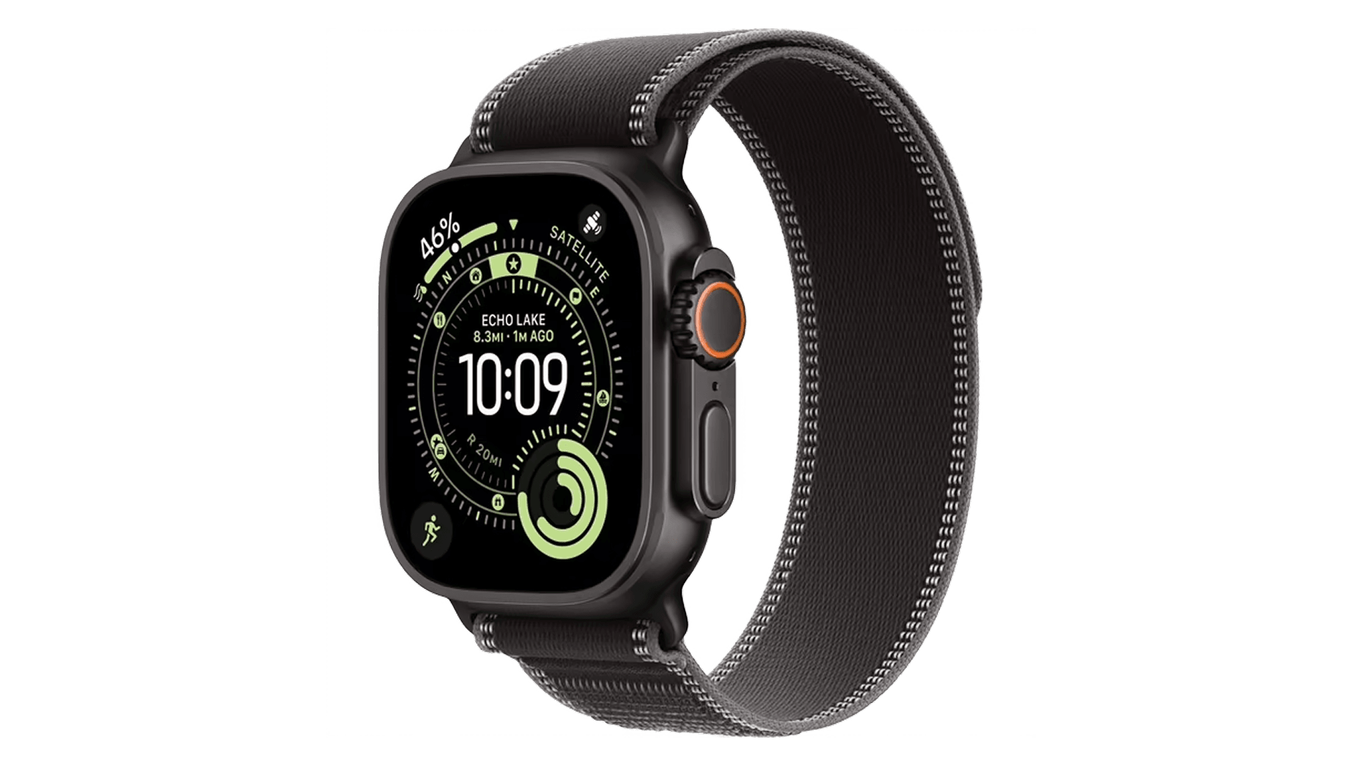 Apple Watch Ultra 3 (2025) GPS + Cellular 49mm, Black Titanium Case, Trail Loop (Black)