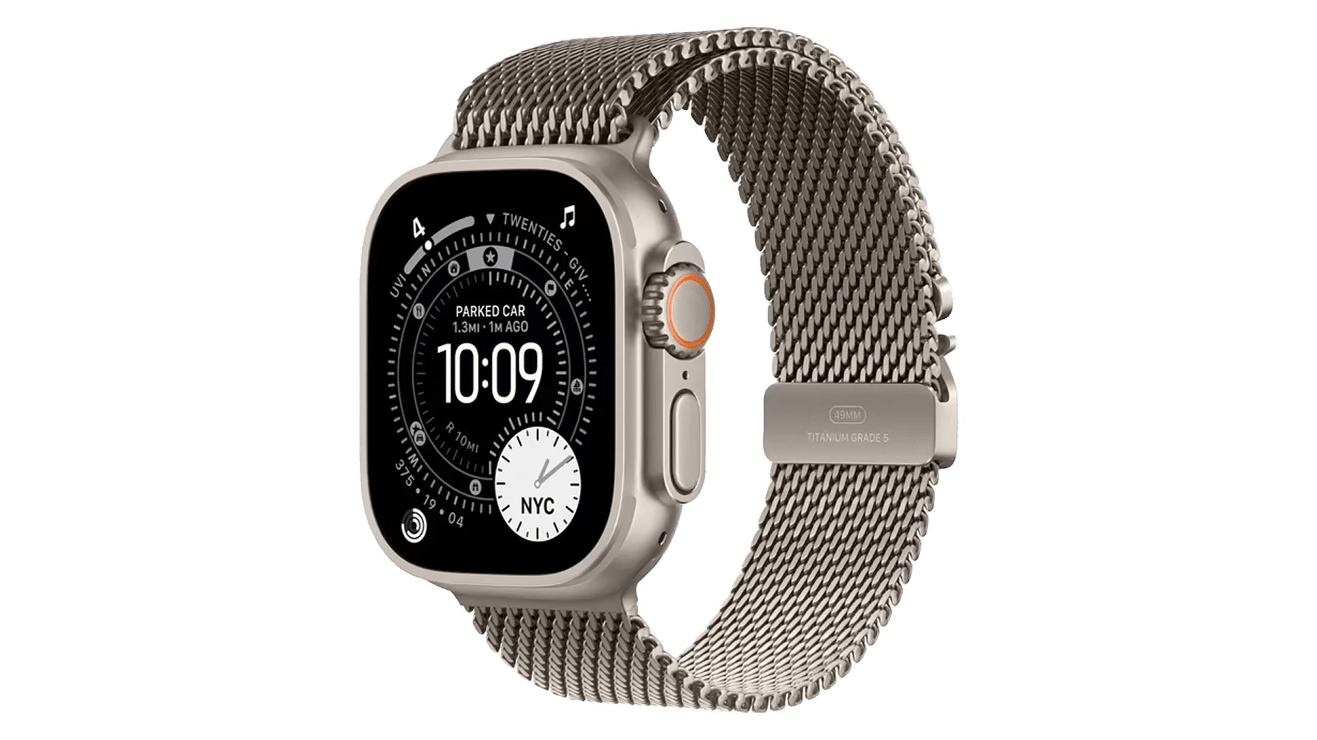 Apple Watch Ultra 3 (2025) GPS + Cellular 49mm, Titanium Case, Milanese Loop (Natural Titanium)