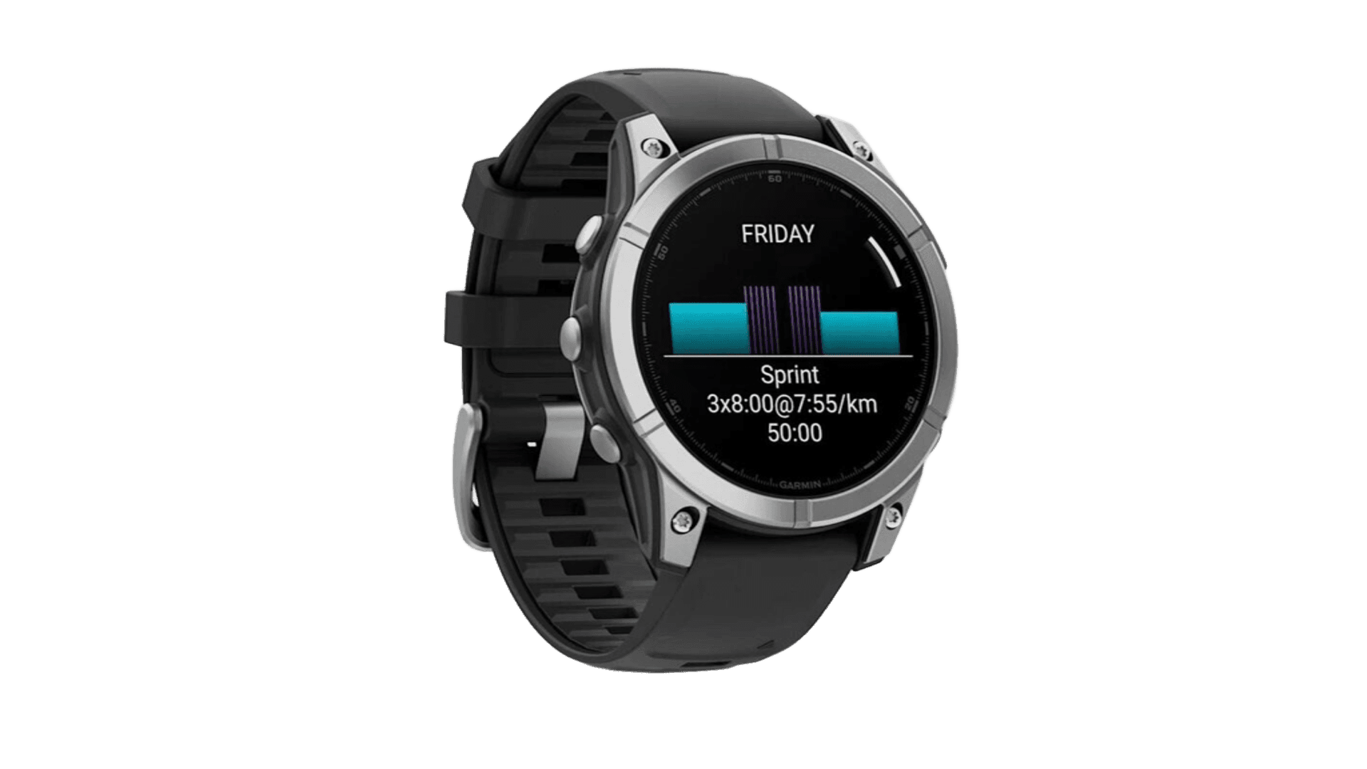 Garmin Fenix E 47mm Amoled Stainless Steel With Black Silicone Band — фото 2