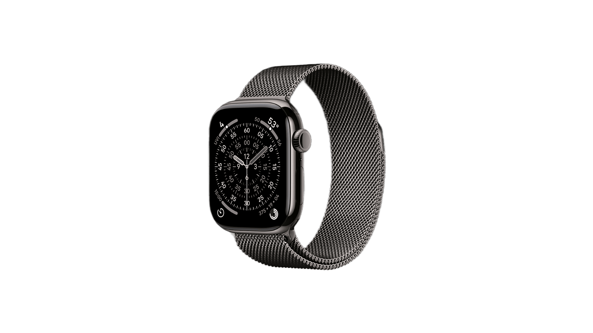 Часы Apple Watch Series 11 42 мм, корпус Slate Titanium, миланский сетчатый браслет
