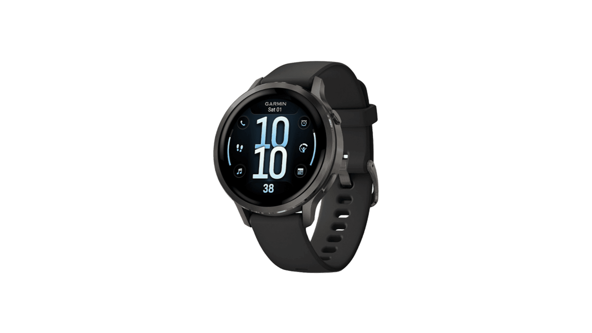 Garmin VENU 4 45 mm, Slate Case, Silicon Black Band